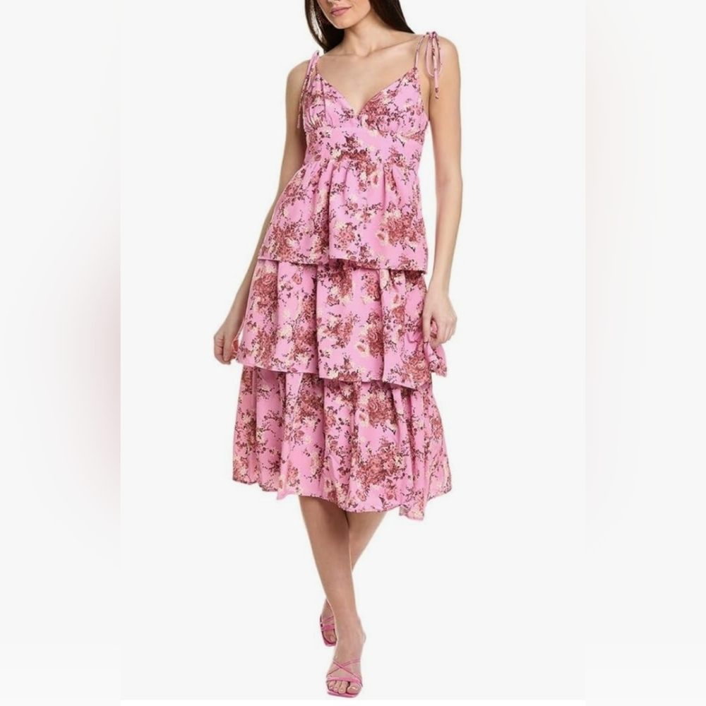 New Line And Dot Bloom Midi Dress SIZE medium